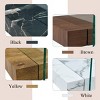 INFURNIC Coffee Tables Heavy Duty Tempered Glass Coffee Table Double Layer Storage Modern Design with 4 Finish Options, Black, 43.3"*23.6"*16.7" - 4 of 4