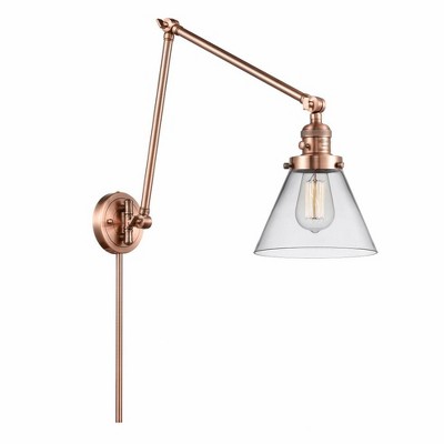 Cone - 1 Light Swing Arm Wall Sconce In Industrial Style-30 Inches Tall and 8 Inches Wide