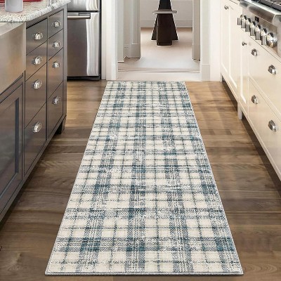 Washable Area Rug Non-Shedding & Easy Care Mat for Kitchen Dining Room Living Room Bedroom Home Decor, Modern Farmhouse Foldable Thin Non Slip Carpet