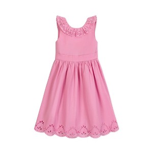 Hope & Henry Girls'  Ruffle Collar Party Dress with Eyelet Embroidery, Toddler - 1 of 4