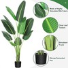 Artificial Bird of Paradise Plant 60" Tall Faux Tropical Palm Tree with 8 Lush Banana Leaf Trunks,Indoor & Outdoor Decorative Plant for Home,Patio - 4 of 4