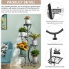 Artloge 42" Tall 5 Tier Metal Plant Stand - Weather Resistant Flower Pot Holder for Indoor & Outdoor Garden Decor - 4 of 4