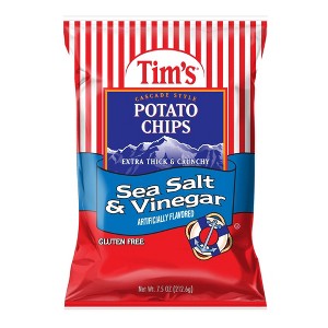 Tim's Sea Salt & Vinegar Extra Thick & Crunchy Potato Chips - 7.5oz - 1 of 3
