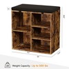 WhizMax Brown Shoe Bench for Storage,Shoe Rack with Sitting Bench,3-Tier Adjustable Shelf for Entryway Hallway Living ROM Bedrom Dormitory - 2 of 4