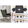 NicBex Teddy Nursery Rocking Chair with Pocket,Upholstered Glider Accent Chair  for Living Room,Bedroom,Balcony,Dark Green - 4 of 4