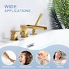 WOWOW Waterfall Single-Handle Deck-Mount Roman Tub Faucet with Hand Shower in - 2 of 4
