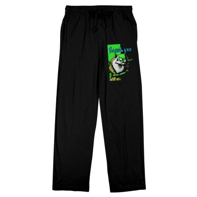Sand Land Thief Neon Line Art Women's Black Sleep Pajama Pants
