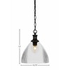 Toltec Lighting Carina 1 - Light Pendant in  Matte Black with 10.75" Clear Ribbed Shade - 2 of 2