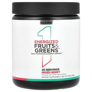 Rule One Proteins Energized Fruits & Greens, Mixed Berry, 4.87 oz (138 g) - 1 of 2