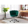 Velvet 360° Swivel Shell Chair With Metal Legs, Height Adjustable Computer Desk Chair for Living Room Office - 2 of 4
