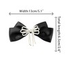 INSPIRE CHIC Women's Bowknot Imitation Pearls Elegant Ribbon Brooch Pre-Tied Bow Tie - 2 of 4