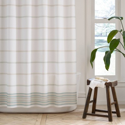 Purity Mineral Stripe Shower Curtain Gray - Martex