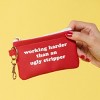 Totalee Gift Working Harder Keyring Zip Wallet Polyester Red - 3 of 3