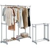 Double Rod Clothes Rack Heavy-Duty Metal Garment Rack - 3 of 4
