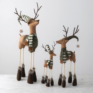 Sullivans Set of 3 Standing Deer Figurines 37"H  32"H & 23"H Brown - 1 of 4