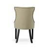 Carolina Living Set of 2 Ella Tufted Back Upholstered Nail Head Chair Espresso/Cream: Wingback, Linen Fabric, Wood Legs - 2 of 4