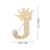 Unique Bargains Women Rhinestone Initial Alphabet Badges Pins and Clips - 2 of 4
