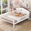 Full Size Wood Platform Bed with House-shaped Headboard - 3 of 4