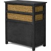 ClickDecor Elmhurst Cabinet Black and Weathered : Pine Frame, 2 Fixed Shelves, No Assembly Required - 4 of 4