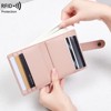 BEAFUP RFID Blocking Women's Wallet - PU Leather Slim Card Holder with 14 Card Slots & 1 Bill Compartment for Travel, Daily Use - 4 of 4