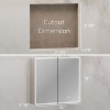 Alita Medicine Cabinet with Lights and Mirrors, Modern Bathroom Cabinet with 3-Mode Light, Anti-Fog, Dimmable, Memory Function, Outlet, Silver - 3 of 4