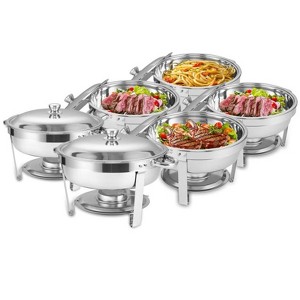 Chafing Dishes for Buffet Set: Round Chafing Dish Buffet Set with Lids | Chafers and Buffet Warmers Sets | Serving Food Warmer | Chafers Servers Sets - 1 of 4