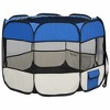 VidaXL Foldable Dog Playpen with Carrying Bag Blue 35.4 in.x35.4 in.x22.8 in. - 4 of 4