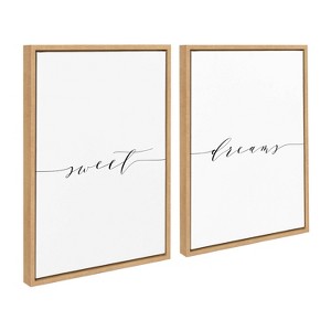 (Set of 2) 18" x 24" Sylvie Sweet Dreams Canvas Art Set by Maggie Price Natural - Kate & Laurel All Things Decor - 1 of 4