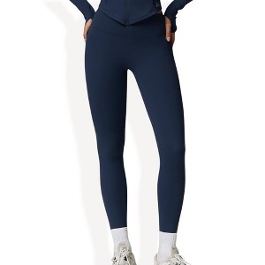 Anna-Kaci Active Women's High-Waisted Ribbed Fitness Leggings - 1 of 4