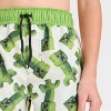 Boys' Minecraft Movie Art Swim Shorts - White/Green - 3 of 3