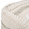 PAGED Modern Handwoven Pouf Ottoman, Chic Home Decor Multi-Functional Footstool, Stylish Striped Design for Living Room - 3 of 4