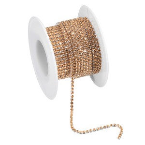 Unique Bargains Bags Clothing Decoration Crystal Rhinestone Sew on Close Claw Chain Trim - 1 of 4