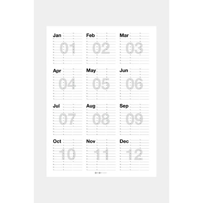 Undated Wall Calendar - Bigso Box of Sweden