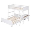 TIRAMISUBEST Twin Over Full/Full Over Full Size Bunk Bed with Bulit-in Desk and 2 Storage Drawers, Solid Wood Bunk Bedframe with Ladder and Guardrail - 4 of 4