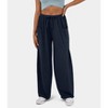 Women Comfy Baggy Pants Drawstring Waist Wide Leg Sweatpants with Pockets - 2 of 4