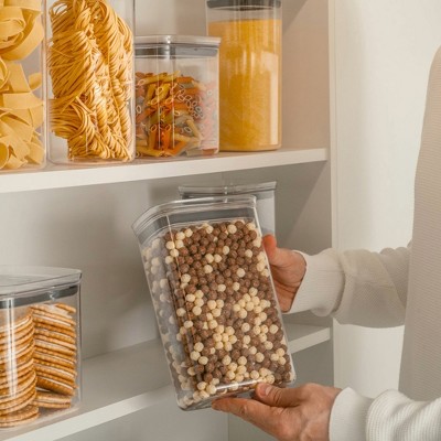 OU Airtight Food Storage Container 9.7cup, BPA Free Clear Plastic Food Storage Container with Leak Proof Lid, Stackable Kitchen Pantry Organizer — фото 2