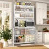73" Tall Pantry Cabinet - 6-Tier Steel Storage, Adjustable Shelves, Flip Door with Pegboard, Anti-Tip, for Kitchen, Dining, Living Room - 2 of 4