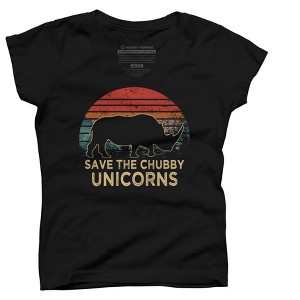 Girl's Design By Humans rhino By ZeusSE T-Shirt - 1 of 3