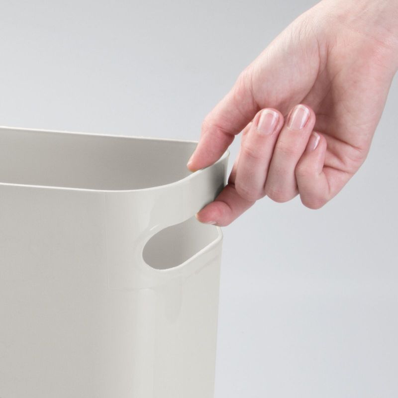 mDesign Plastic Slim Large 2.5 Gallon Trash Can Wastebasket, 4 of 6