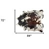 HomeRoots 6' X 7' Brown Black and White Cowhide Hand Knotted Area Rug - 3 of 4