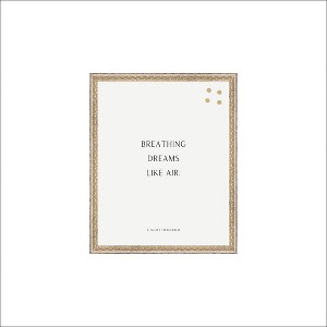Petal Lane 18"x22" Breathing Dreams Like Air Magnet Board Fancy Framed Wall Art Gold - 1 of 4