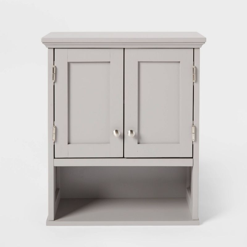 Wood Wall Cabinet Gray - Threshold&#8482;, 3 of 6