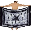 LA LEELA Men's Sarong Bath Trunk Pareo Wraps One Size Denim Star - 2 of 4