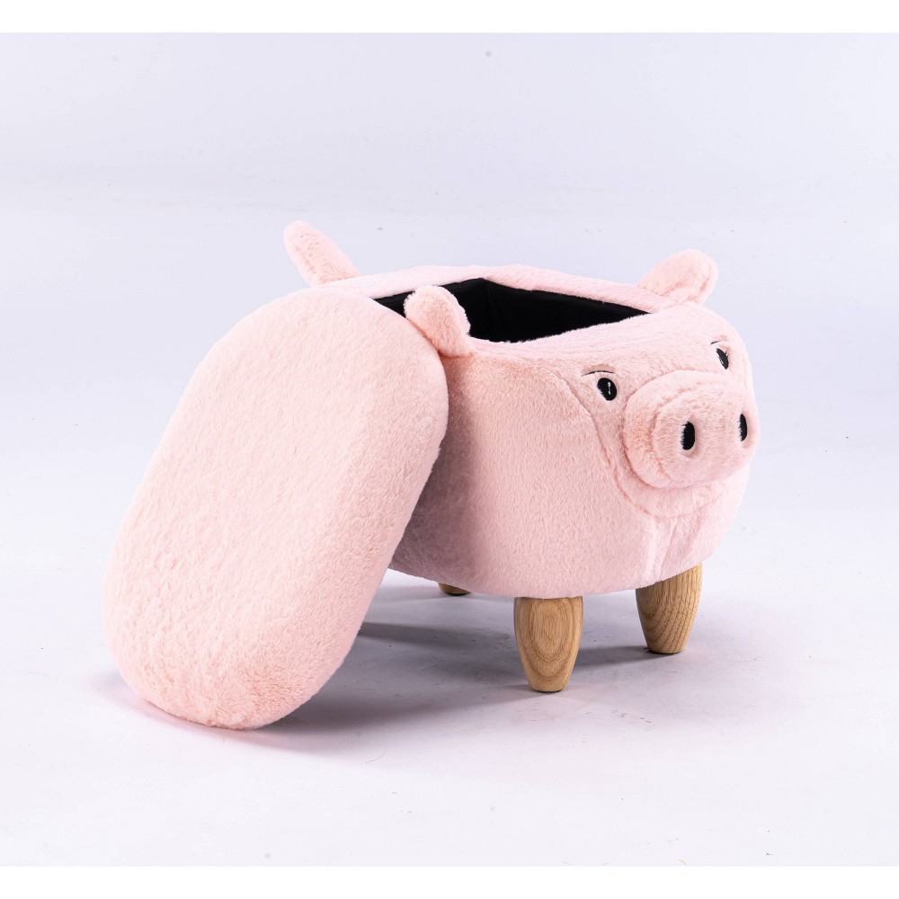 Photos - Pouffe / Bench Patty The Pig Storage Ottoman Pink - Home 2 Office