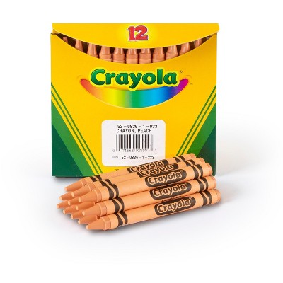 Crayola Single-Color Refill Crayons Peach 12 52-0836-033