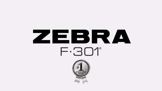 Zebra 2ct F-301 Ballpoint Pens Black Ink Fine .7mm, 2 of 8, play video