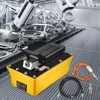 VEVOR Air Hydraulic Pump, 10,000 PSI Hydraulic Foot Pump, 0.6 Gal Reservoir Foot Operated Air/Hydraulic Pump, with Hose and Spray Gun, Yellow - 2 of 4