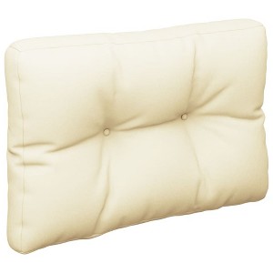 vidaXL Fabric Pallet Cushion in Cream - Comfortable Hollow Fiber Filling - Water Repellent Outdoor Seating - 19.7"x15.7"x4.7" - 1 of 4