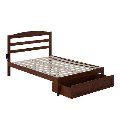 AFI Furnishings Warren Platform Bed F with Foot Drawer AW