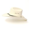 Western Express Natural Straw Western Cattleman Hat - 3 of 4